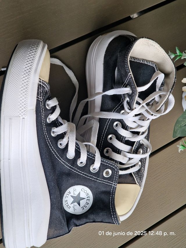Converse negras plataforma 36,5 talla