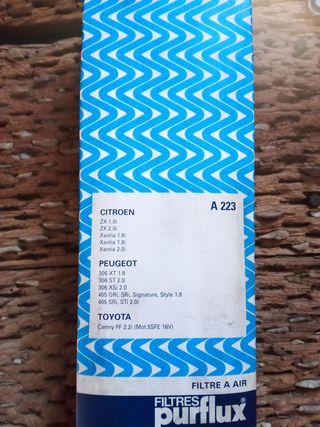 Filtro aire Purflux A223 ZX XANTIA 306 405 CAMRY