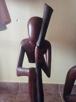 3 esculturas madera tallada