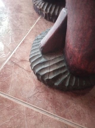 3 esculturas madera tallada