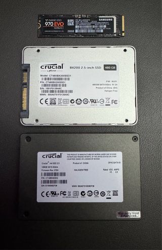 Pack SSD Crucial y Samsung