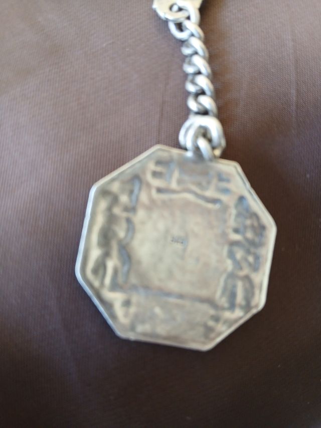 Portachiavi in argento 925 - Ottagonale