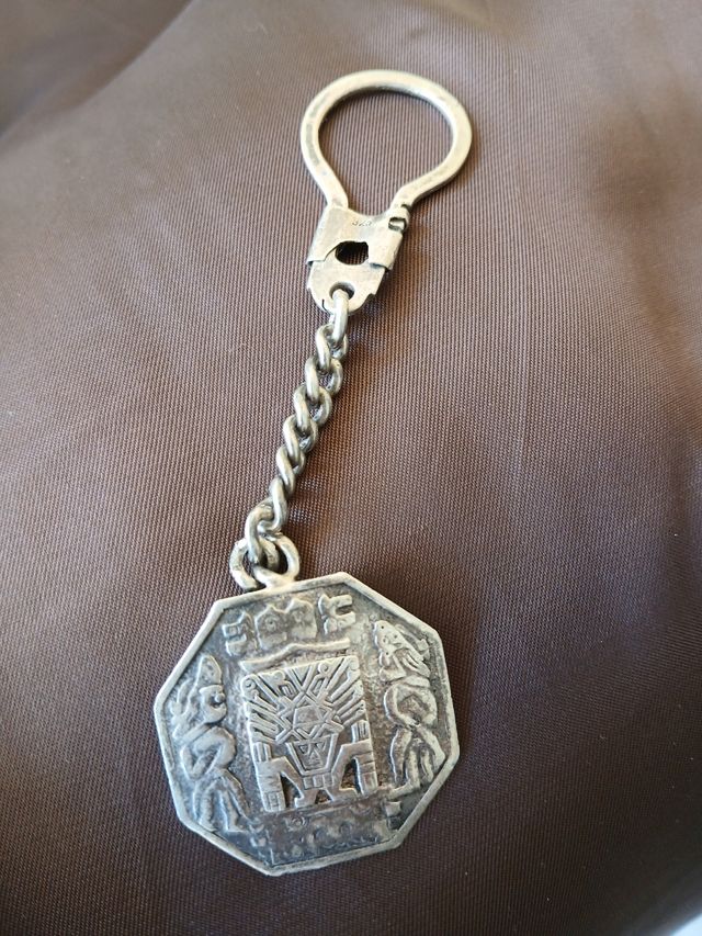 Portachiavi in argento 925 - Ottagonale