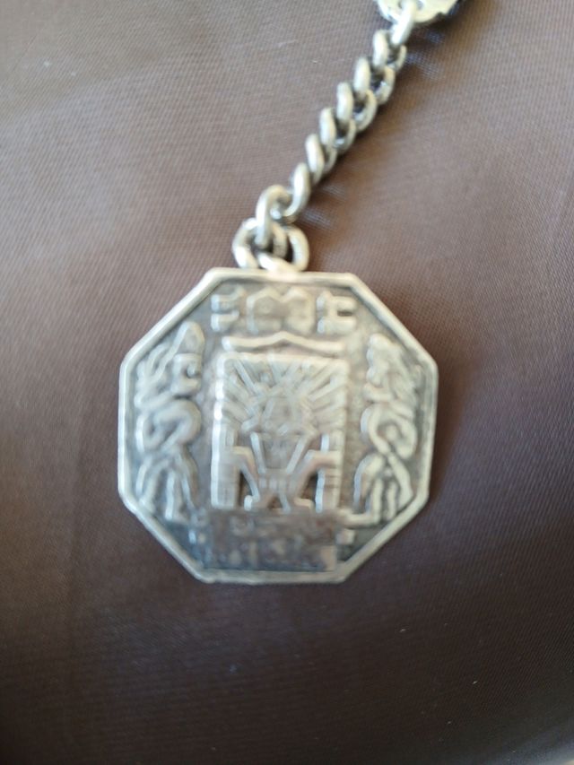 Portachiavi in argento 925 - Ottagonale