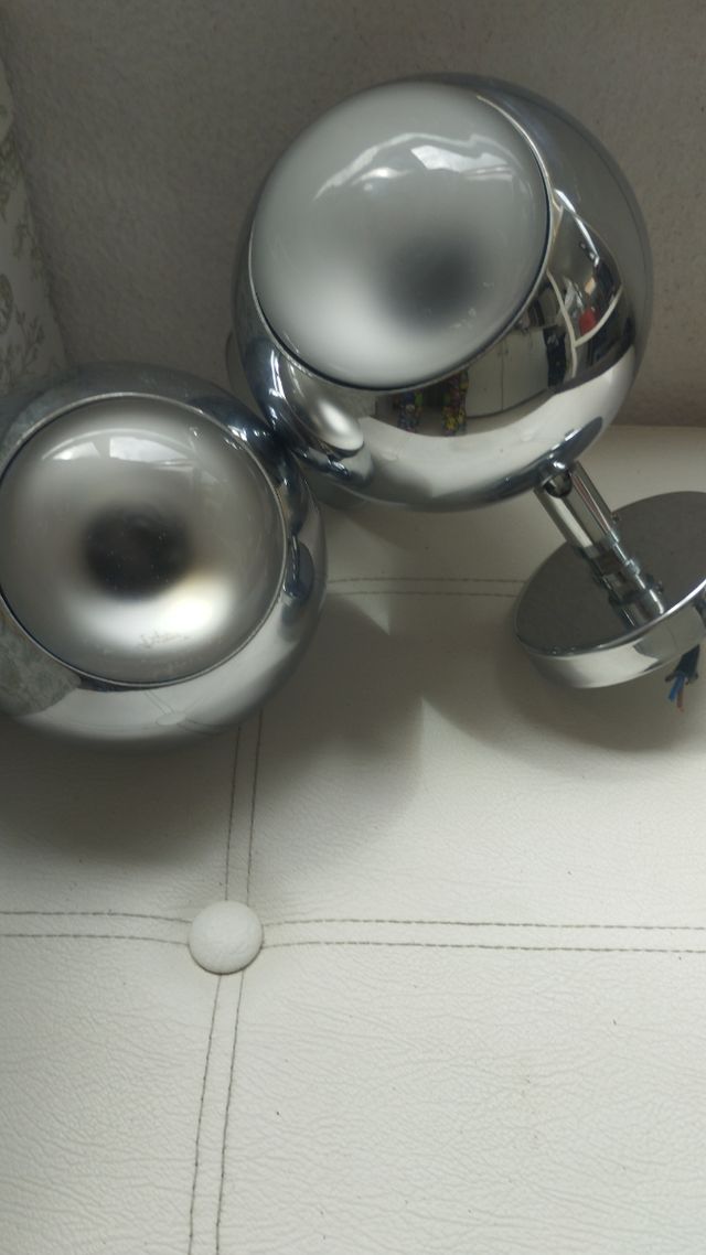 Apliques vintage años 70 cromados