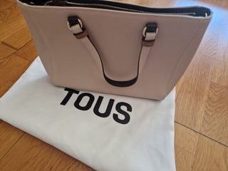 Bolso Tous beige y marrón rosado
