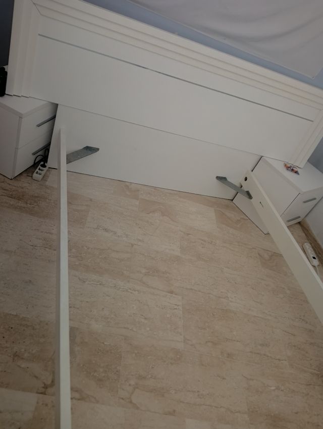 Estructura cama blanca 135x190cm