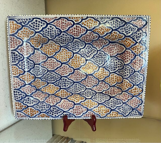 Vassoio Ceramica Decorato