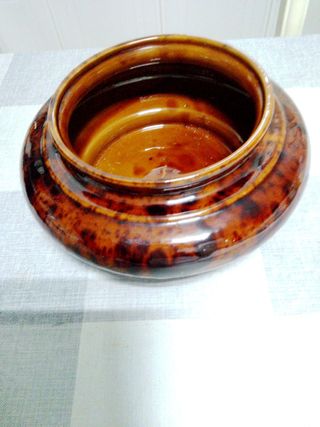 Cuenco cerámico marrón