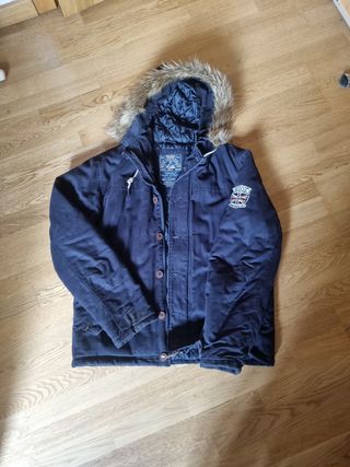 Chaqueta azul marino XL con capucha