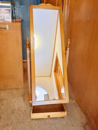 Espejo madera completo con cajón