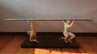 Pacco di 2 tavoli in vetro statue - Moderna