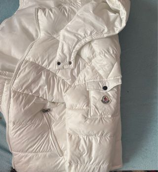 Chaqueta Moncler blanca, talla L