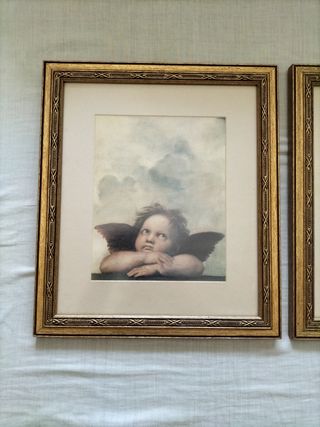 2 Cuadros Ángeles - Dorados