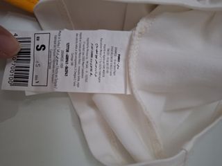 Crop top Cosmic Vibe blanco-amarillo