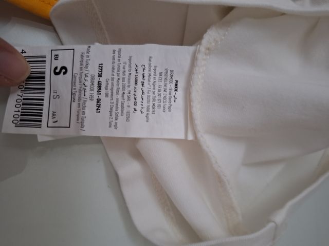 Crop top Cosmic Vibe blanco-amarillo