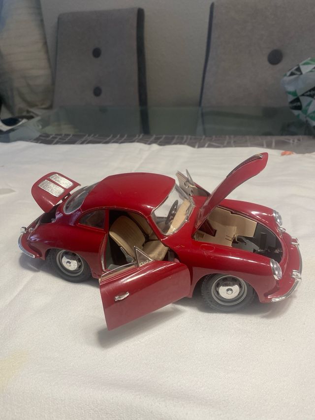 Porsche 356 rojo escala 1:18