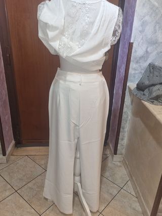 Completo giacca e pantalone bianco