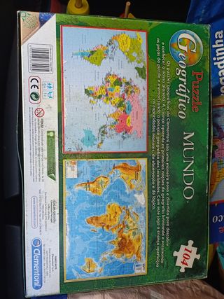 Puzzle Geográfico Mundo 104 peças mais Oferta