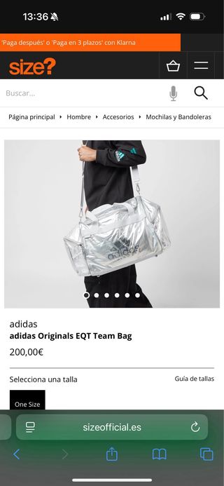 Adidas EQT Team Bag - Plateada