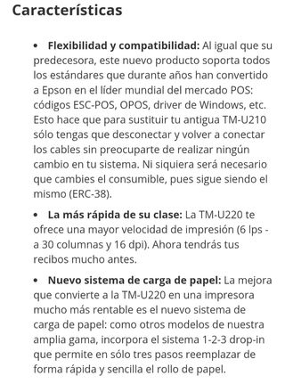 Impresora Epson TM-U220PD - Gris