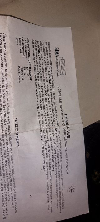 Consolle Sima Ermes SW8 tapparelle