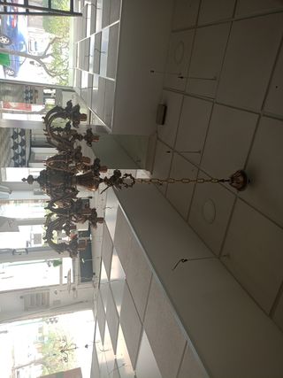 Lampara araña bronce dorada