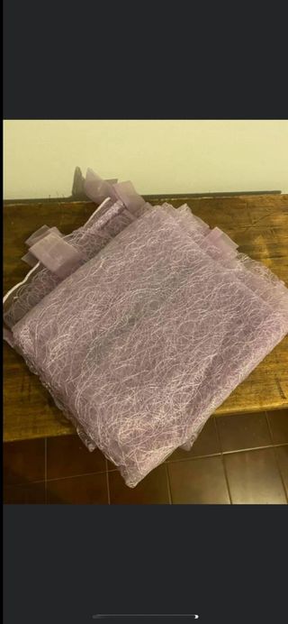 Tende viola in tessuto - 2 pezzi