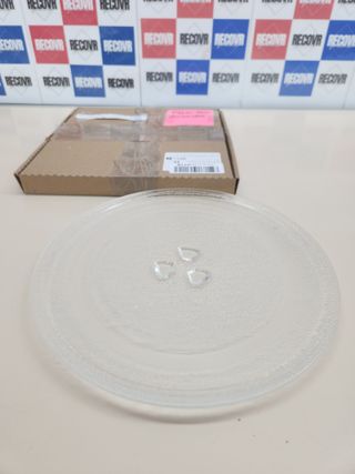 ✅ Plato Microondas 24.5 CM Universal 245 mm de Diámetro, Plato Giratorio de Cristal Redonda con 3 Fijadores Apto para Todos los Modelos de Microondas con un Plato Giratorio WinGluge