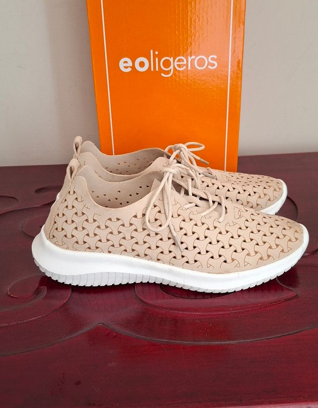 Zapatillas de mujer, beige, talla 37 Eoligeros