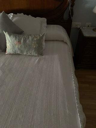 colcha- edredon (dos piezas)blanco algodón -