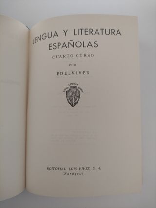 Lengua y literatura españolas: cuarto curso
