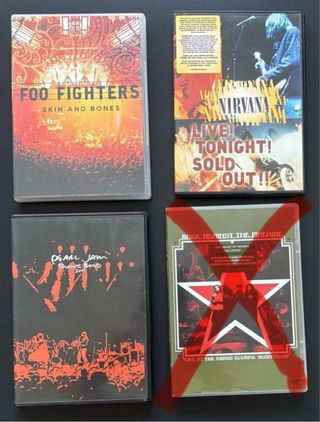 4 DVDs Conciertos Rock