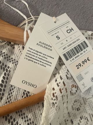 Mono OYSHO blanco talla S