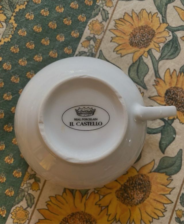 Tazza Il Castello - Porcellana, blu e bianca