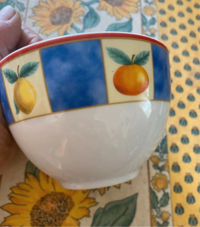 Tazza Il Castello - Porcellana, blu e bianca