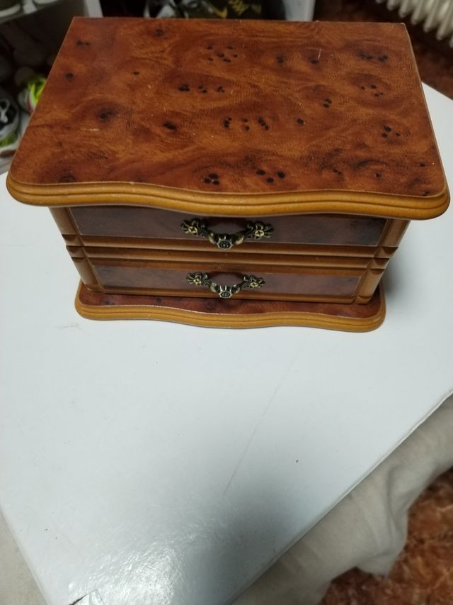 Joyero madera vintage + caja de madera