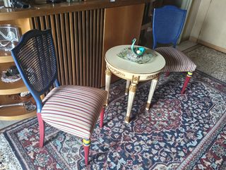 Tavolino e 2 poltroncine stile shabby chic