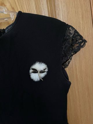 Vestido negro niña encaje
