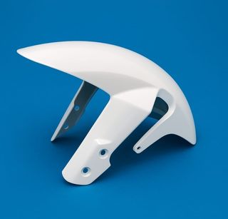 Guardabarros delantero moto blanco