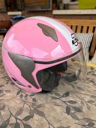 Casco LS2 infantil rosa talla XS