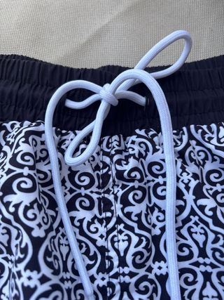 Bañador corto negro y blanco - Talla S