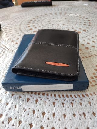 Cartera ACM negra - Piel