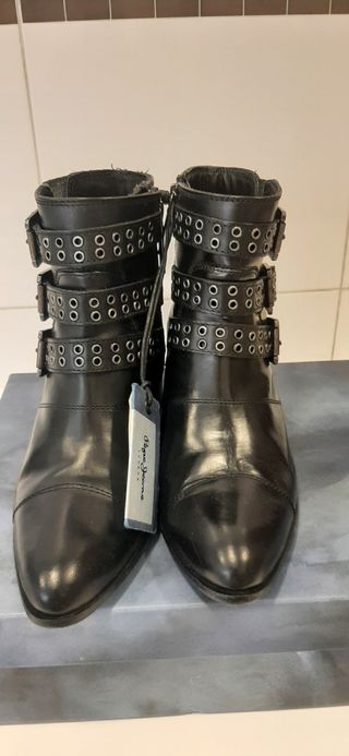 Botines Pepe Jeans negros - Piel - modelo Berlín