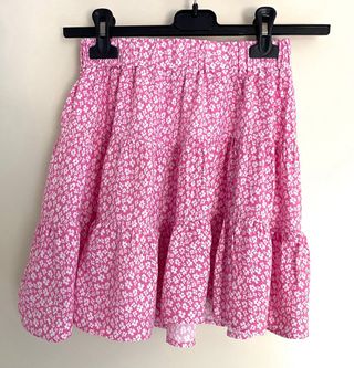 Minigonna rosa a fiori tg.S