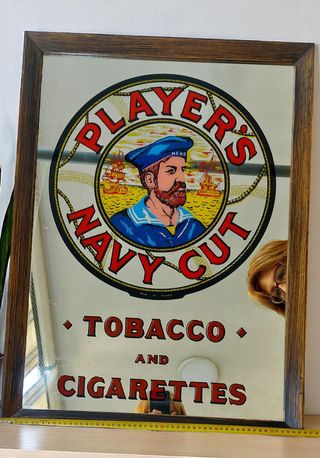 Quadro Specchio Pubblicitario Player's Navy Cut 