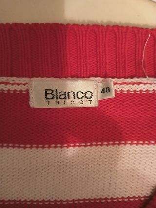 Chaqueta Blanco rayas rojas-blancas, talla 40
