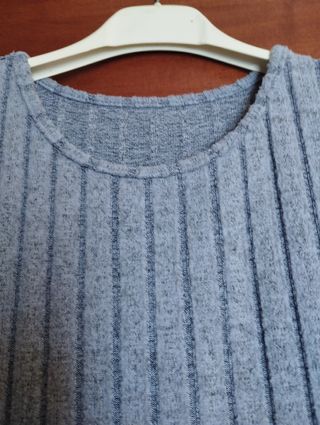 Vestito estivo azzurro chiuso donna tessuto elasti