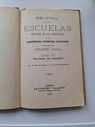 Tratado Derecho - Calleja (1900)