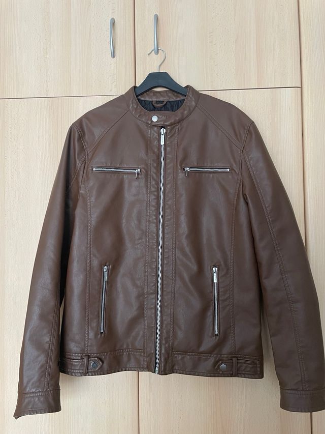 Giubbotto Ecopelle Marrone